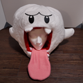 Handmade Ghost Wearable Plushie Headpiece |Soft Minky Cosplay Hood Hat Accessory