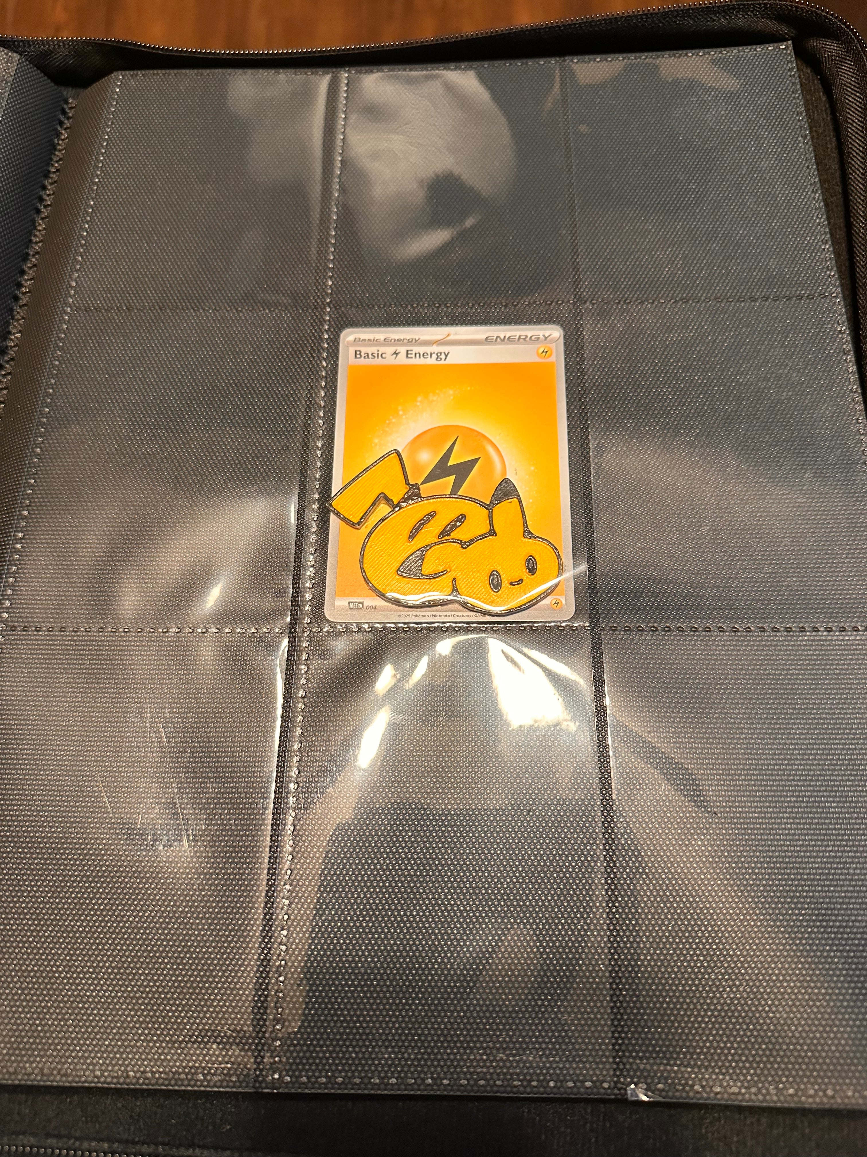 Pikachu Inspired Energy Card Insert for Trading Card Binders