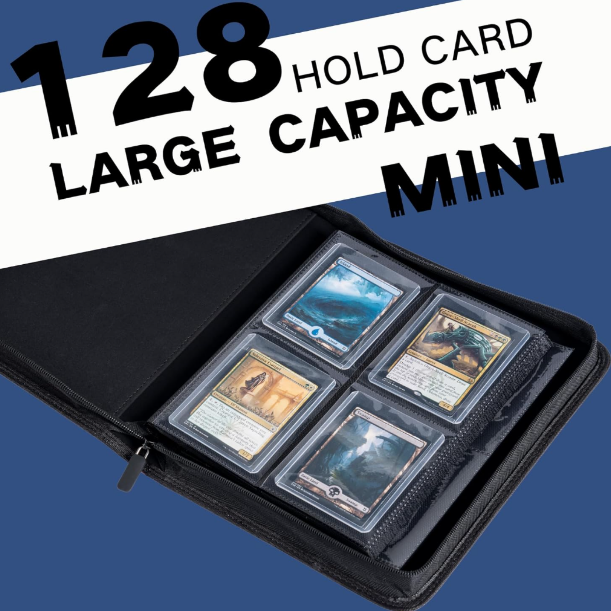 Dupe City Mew & Mewtwo 3D Printed Top Loader Binder | Hand-Painted Cover | 4-Pocket TCG Storage Album