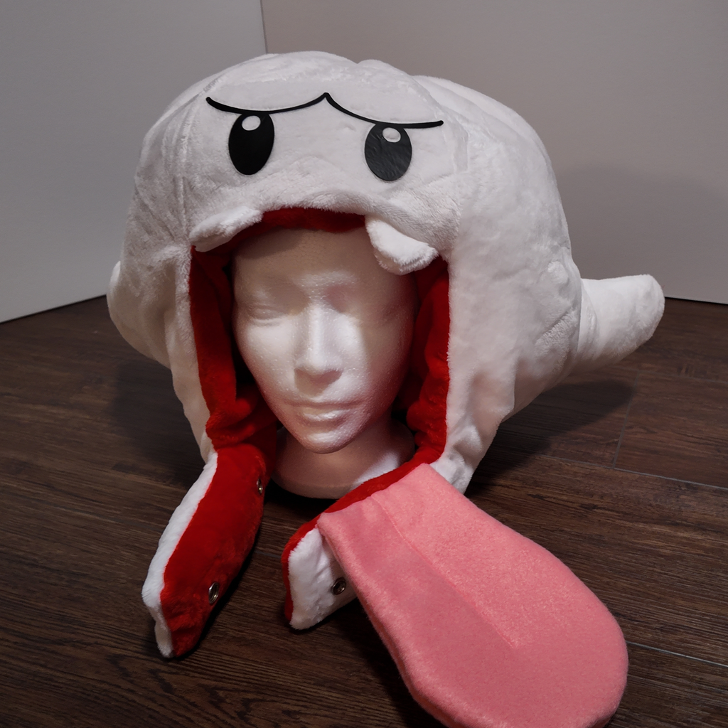 Handmade Ghost Wearable Plushie Headpiece |Soft Minky Cosplay Hood Hat Accessory